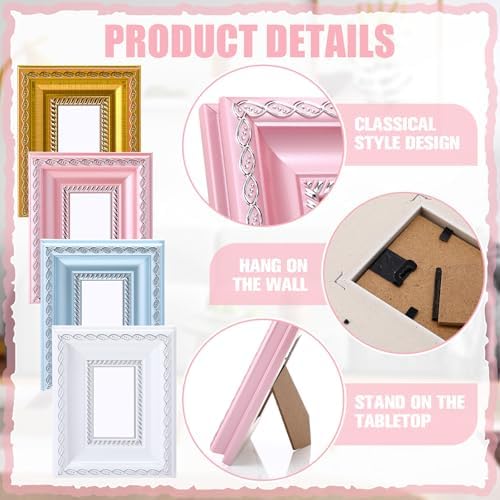 12 Pcs 2 x 3 Inch Small Colorful Picture Frames Bulk Vintage - Image 4