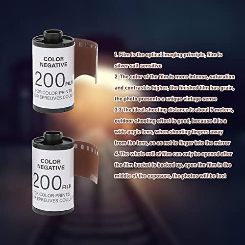 2 Roll 35mm Camera Color Film ISO 200, High Saturation HD Color Negative Film, 8 Sheets Each Roll with Storage Case, for 135 Cameras, Vintage Style Photography - Image 2