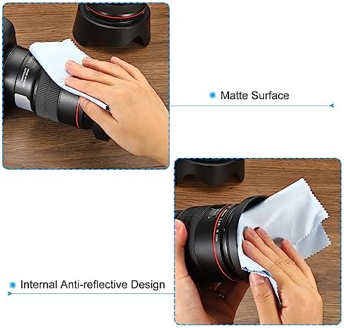 PATIKIL 77mm Lens Hood, Wide Angle Matte Surface Anti-Reflective Inside Hood with Cap and Cleaning Cloth for Camera Lens, Black for Nikon, for Fujifilm, for Pentax, for Leica - Image 5