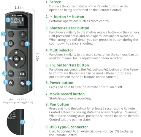 for Nikon Rechargeable Shutter Release,Wireless Camera Remote Control - Image 5
