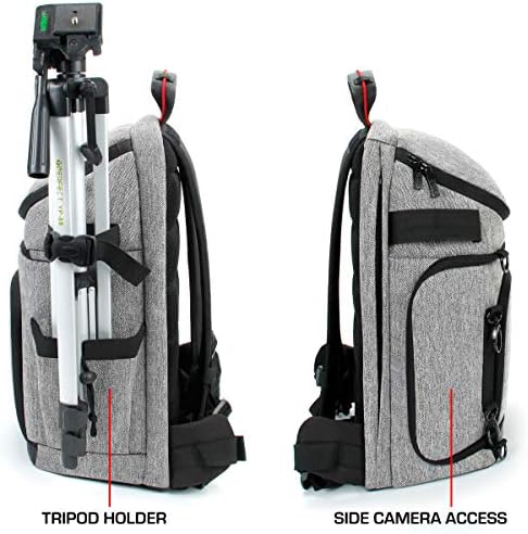USA Gear DSLR Camera Backpack with Padded Dividers, Tripod Holder, Laptop Compartment, Rain Cover and Accessory Storage Compatible wIth Cameras from Nikon, Canon, Sony, Pentax and More - Image 5