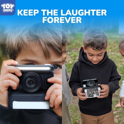 TOY Life Kids Instant Print Camera, 1080P, Ages 3-12, Black - Image 2