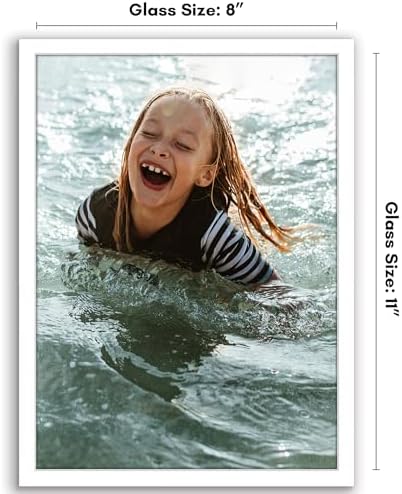 Americanflat 8x11 Picture Frame - Slim Molding - White - Image 2