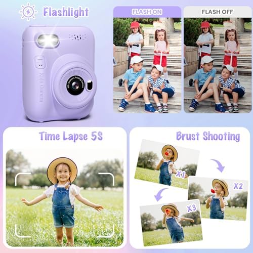 Kids Camera Instant Print, 3.0" HD 32MP Kids Camera - Image 3