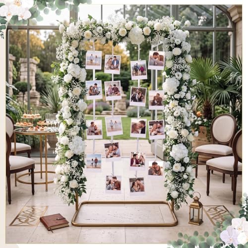 Colingmill 69" Gold Picture Display Stand Metal Rectangle with Clips - Image 5