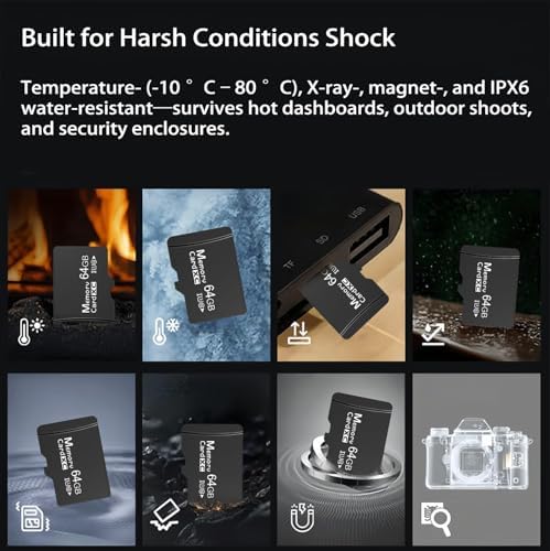 64GB Micro SD Card 2-Pack for Dash Cam&Security Camera, A1 U3 V30 Class 10 - Image 3