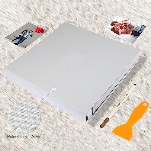 Photo Album Self Adhesive Pages 13.2x12.8 Scrapbook White 120 Pages - Image 4