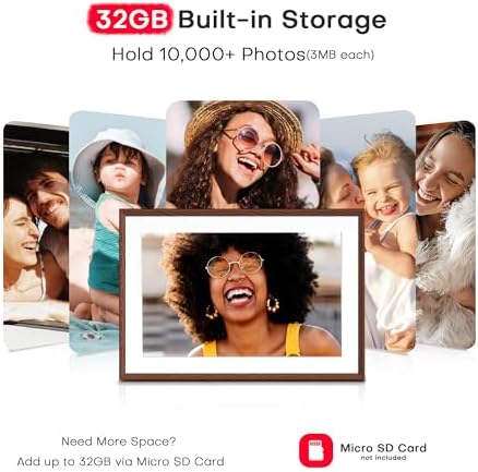Frameo 10.1" Digital Picture Frame WiFi 32GB, Birthday Gifts for Mom, Women - Image 5