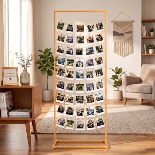 Photo Display Board with Clips & Rope for Graduation, Weddings - Image 5