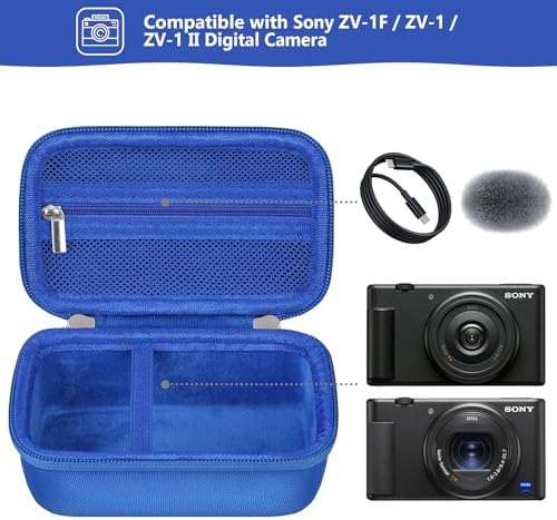 Hard Travel Case for Sony ZV-1, ZV-1F, ZV-1 II Digital Camera, Blue - Image 2
