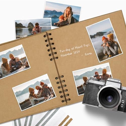 Scrapbook Photo Album DIY 10x10 Inch Thick Kraft 40 Pages Kraft - Image 5