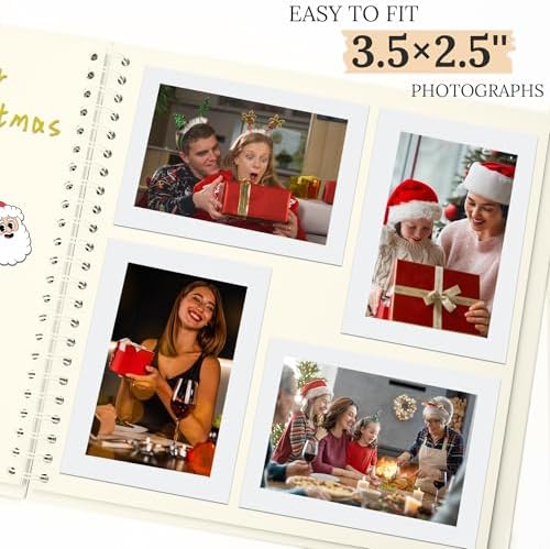 Scrapbook Photo Album 7"x7" 20 Sheets 47 Pages Hardcover Kraft Paper Cream - Image 4