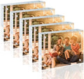 Egofine 5x7 Acrylic Frames 5 Pack, 20mm Thicker Frameless Clear Picture Frames, Double Sided Magnetic Picture Frames, Free Standing Desktop Display by Egofine