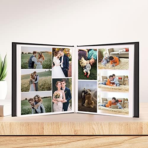 Photo Album Self Adhesive Pages Scrapbook, 13.2x12.8 Black 120 Pages - Image 6