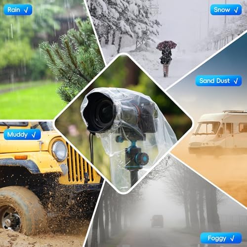 4 Pack Clear Waterproof Camera Rain Cover with a Lens up to 11" - Image 4