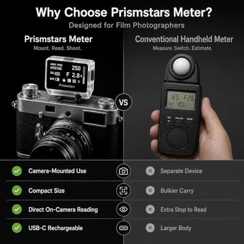 TsoLay Light Meter for Film Camera, Camera Hot Shoe Light Meter with Full-Screen Display, 30° Metering Angle, Adjustable ISO Aperture and Shutter Speed, Long Standby, for Beginner, Photographer - Image 6