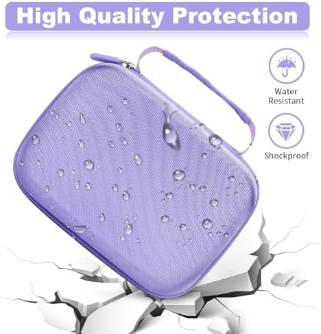 Camera Case Compatible for ESOXOFFORE/Upgrade/Dylanto/Yehtta/HiMont/CAMCLID Kids Instant Print Camera Toy,Portable Digital Camera Storage Holder Organizer Bag (Case Only) - Purple - Image 5