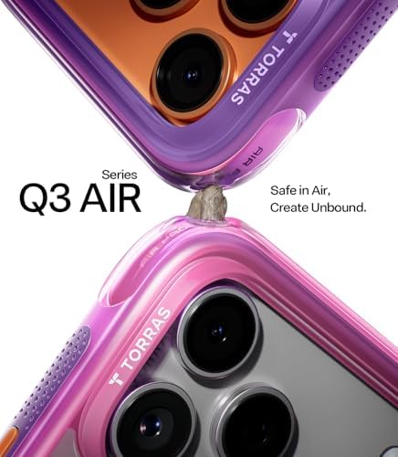 TORRAS Ostand Q3 Air for iPhone 17 Pro Case 6.3'' with Stronger Magnetic Stand, Fit for Magsafe, Airbags Miltary Protection, Camera Control for iPhone 17 Pro Case, Shockproof & Stylish, Purple - Image 3