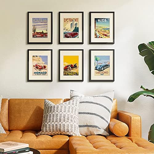 upsimples 12x16 Picture Frame Set of 10, Display Pictures 8.5x11 with Mat or 12x16 Without, Multi Photo Frames Collage for Wall Display, Black - Image 2