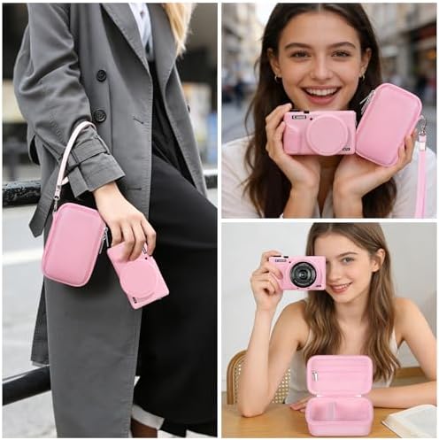 BOVKE Hard Case + Silicone Cover for Canon Powershot G7 X Mark III, Pink - Image 7