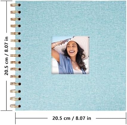 Scrapbook Photo Album, Linen Covered, 8x8 Inches, 20 Sheets/40 Pages - Image 3