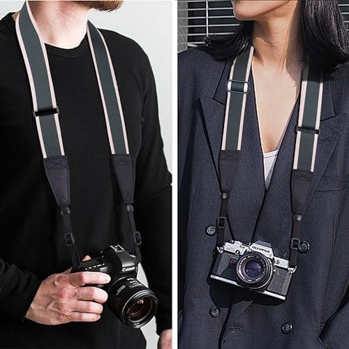 Padwa Lifestyle Adjustable Camera Strap - 1.5" Top Layer Cowhide Head Camera Straps for Photographers, Cotton Adjustable Neck Shoulder & Crossbody Strap Quick Release for All Cameras and Binoculars - Image 5