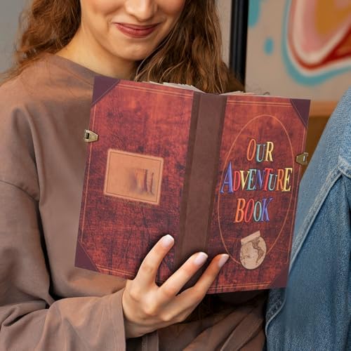Our Adventure Book Travel Journal & Scrapbook - 164 Page 8.2 * 5.9 inch Scrapbook, Vintage 3D Embossed Photo Album & Travel Diary | Anniversary Wedding Valentine Gift Set for Couples - Image 4