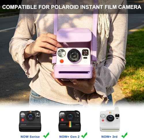 Camera Case for Polaroid Now/Now+ Gen2/3 Instant Film Camera,Purple - Image 2