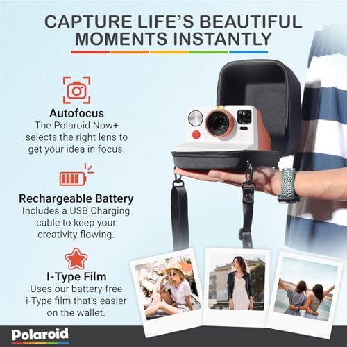 Polaroid Now Generation 3 I-Type Instant Camera (Coral) Bundle with Color I-Type Film (8 Exposures), Hard Protective Case and Wrist Strap - Image 7