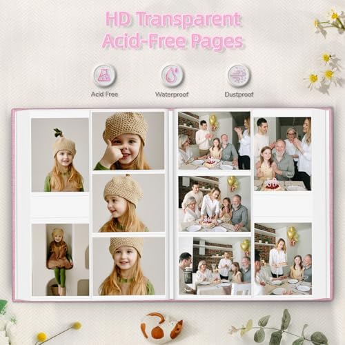 popotop Photo Album 4x6-600 Photos Photo Books with 600 Horizontal and Vertical Pockets,Linen Cover Albums for Family Wedding Anniversary Baby Vacation Pictures - Image 3