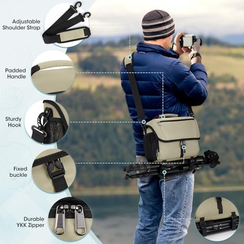 RAINSMORE Camera Bag, DSLR SLR Mirrorless Camera Case for Photographer - Image 6
