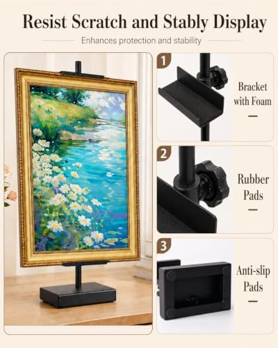 AZEAM 17" Adjustable Tabletop Easel Stand, Black Picture Easels for Display - Image 4