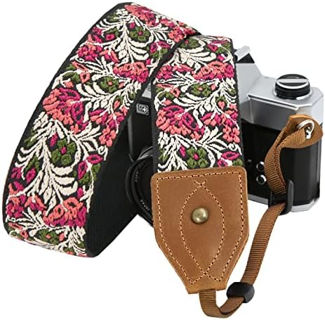 Padwa Lifestyle 2" Wide Classic Crazy Horse Art Cowhide Head Cotton Camera Straps for Photographers by PadwaLifestyleCameraStrap