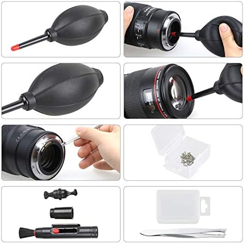 14-in-1 Camera Lens Cleaning Kit - Mirrorless & DSLR Sensor Cleaning Kit for Canon, Sony, Nikon Including Lens Blower, Detergent, Swabs, Cloth, Pen, Brush - Image 5