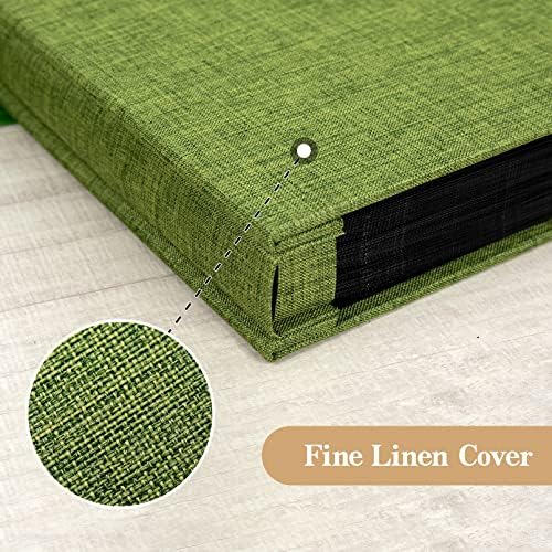 potricher Photo Album 4x6 Pictures, 600 Pockets, Linen Cover, Green - Image 6
