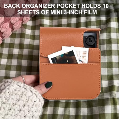 CAIYOULE Camera Case for Fujifilm Instax Mini 41 Instant Film Camera, Brown - Image 3