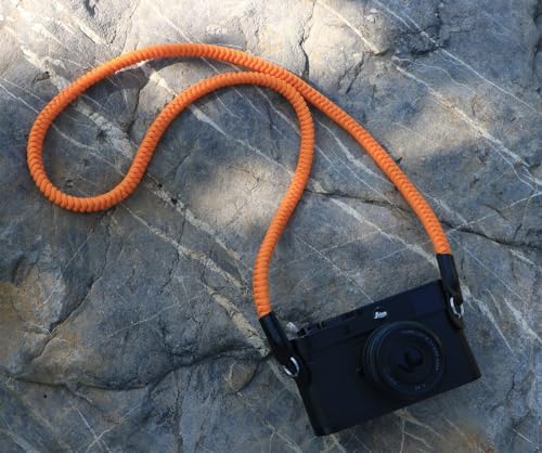 Paracord Camera Strap Long Camera Neck Shoulder Strap for SLR DSLR Digital Mirrorless Cameras 47inch/120cm Orange - Image 2