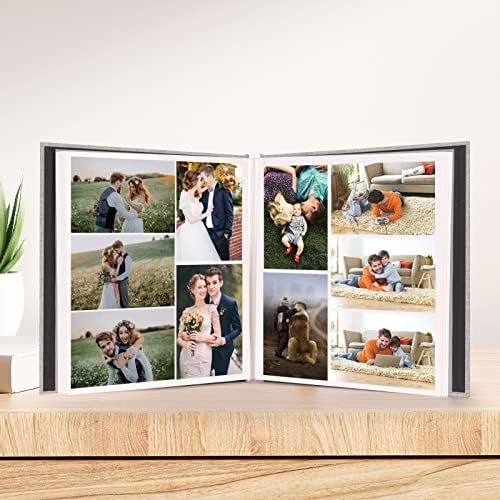 Photo Album Self Adhesive Pages Scrapbook, 13.2x12.8 Grey 120 Pages - Image 6