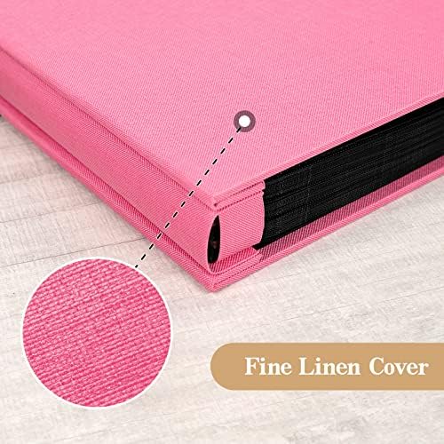 potricher Photo Album 4x6 Pictures, 600 Pockets, Linen Cover, Pink - Image 6
