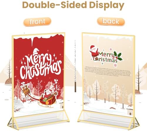 Gold Frames 4X6 Double-Sided Acrylic Sign Holder,12 Pack - Image 3