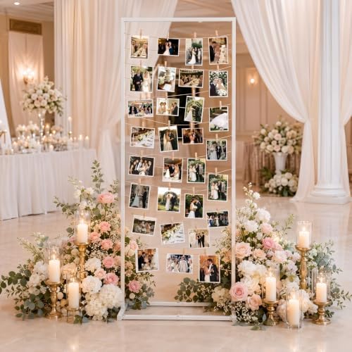 Photo Display Board with Clips & Rope for Graduation, Weddings - Image 6