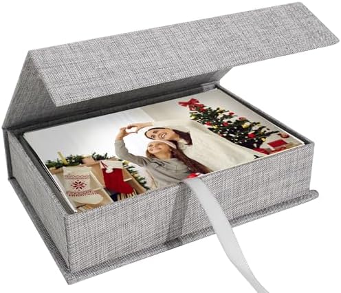Photo Storage Box 5x7, Keepsake Box - Grey by Hiwhy