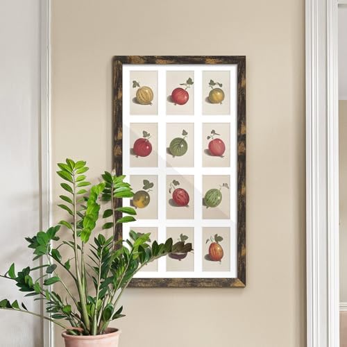 DUENPY 14x26 Collage Frame For 12 4x6 Photos Brown - Image 7