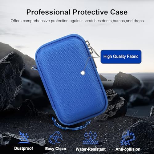 RAIALL Camera Case for Canon PowerShot SX740 HS/ SX730 HS/ SX720 HS/ SX620 HS Digital Camera, 4K Video Camera Hard Carrying Case Protective Travel Bag, Mesh Pocket for Batteries and USB Cable, Blue - Image 6