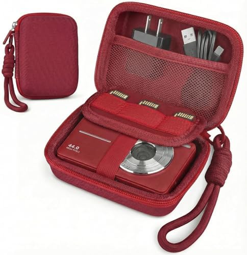 Digital Camera Case for Kodak PIXPRO FZ55/FZ45/CAMKORY, Wine Red by Roseliya
