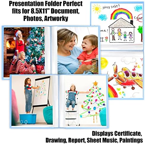 Aevdor 2 Pack 8.5x11 Photo Albums, Holds 136 Photos, Art Portfolio, Black - Image 7
