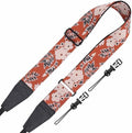 Padwa Lifestyle Extra Long Adjustable Camera Strap for Photographers - 2" Wide Full Grain Cowhide Leather Ends Camera Straps with Quick Release for All Cameras,Binoculars(Brown Flower) by PadwaLifestyleCameraStrap