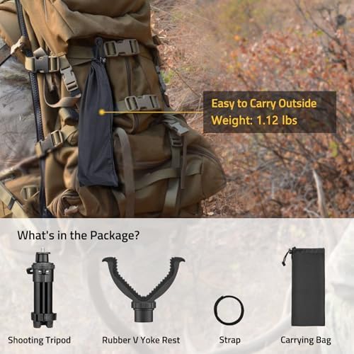 CVLIFE Shooting Rest Tripod 360 Degree Rotation V Yoke Stand - Image 5