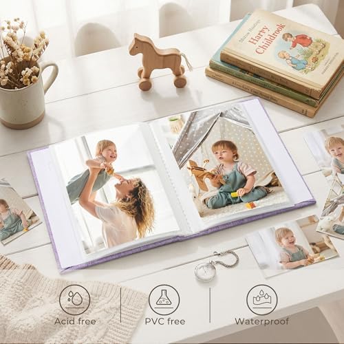 Vienrose 4x6 Mini Photo Album, 2 Pack, 52 Photos, Purple - Image 5