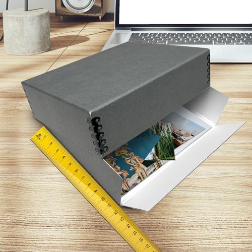 Golden State Art, Drop Front Archival Storage Box, Gray, 11.75x15.25x3 Inch - Image 4